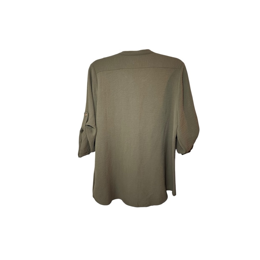 Calvin Klein Olive Green Utility Button-Up Shirt with Silver Buttons M NWT - Picture 10 of 10